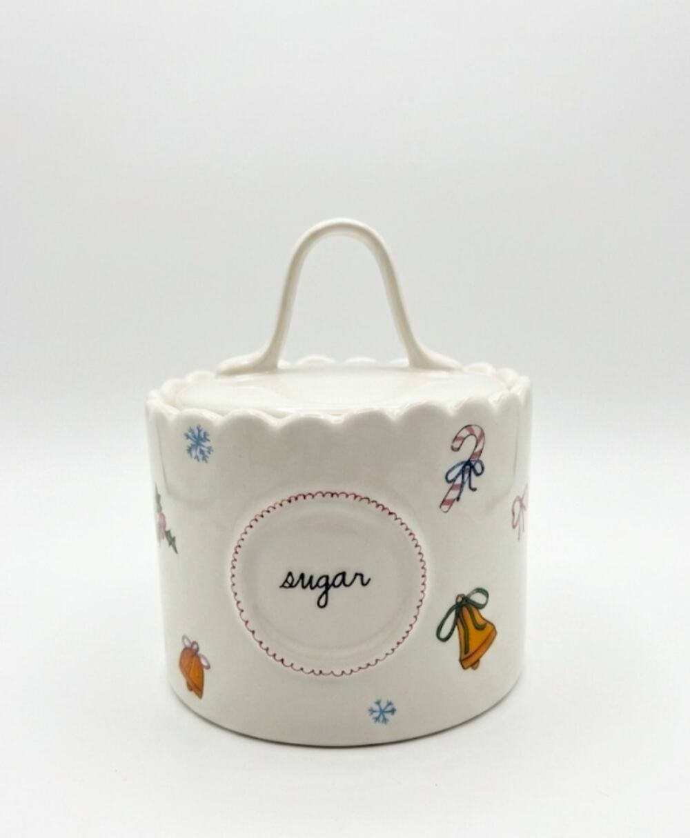 Rae Dunn Christmas Holiday Sugar Canister Candy Cane